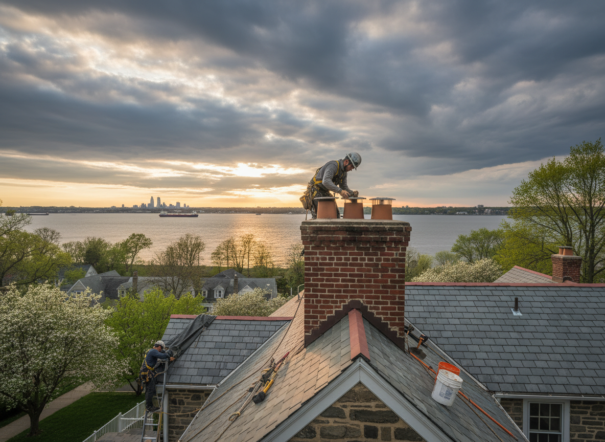 Preparing Chimneys for Spring Storms Near the Delaware River